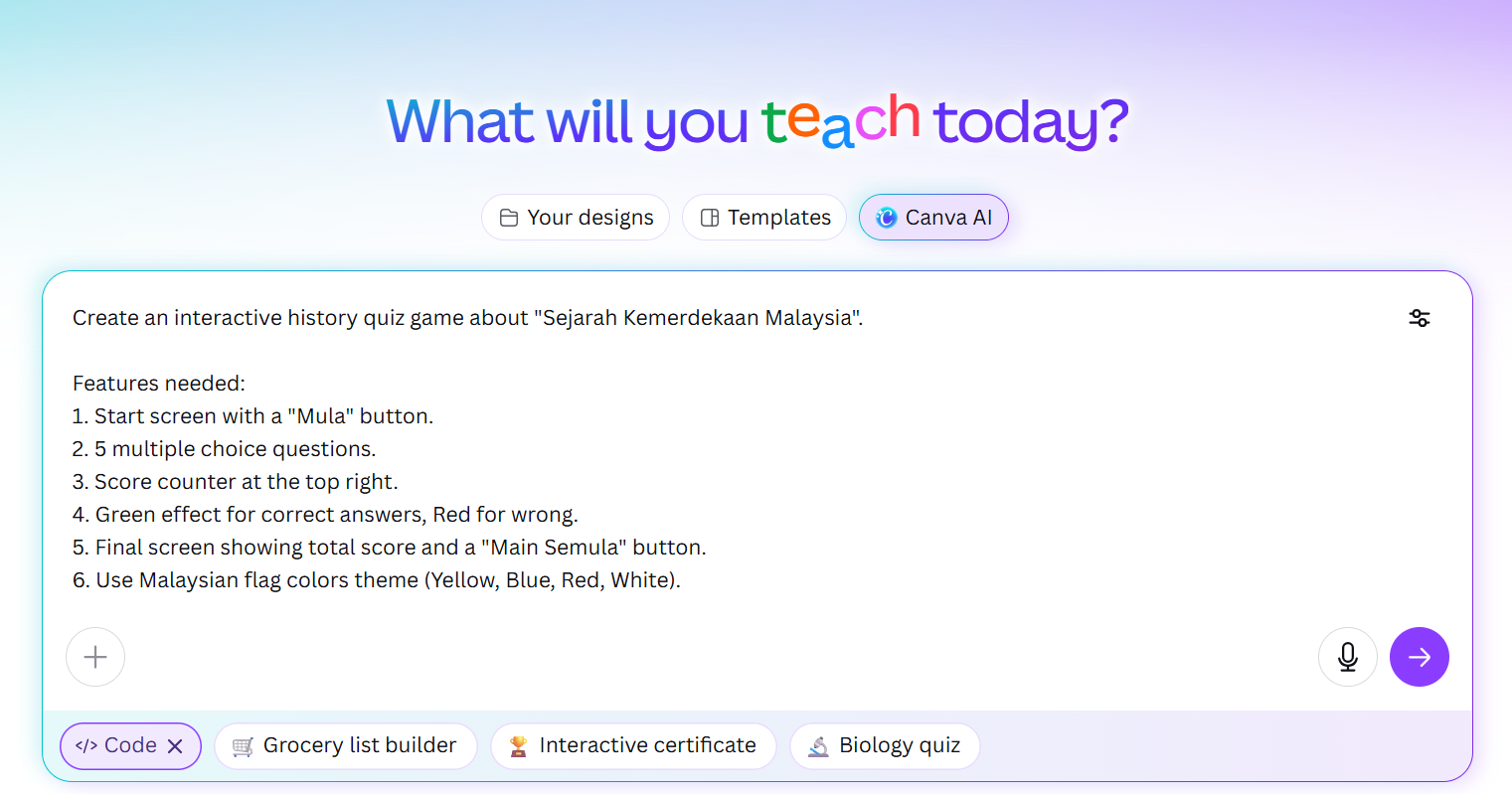 Masukkan Prompt
